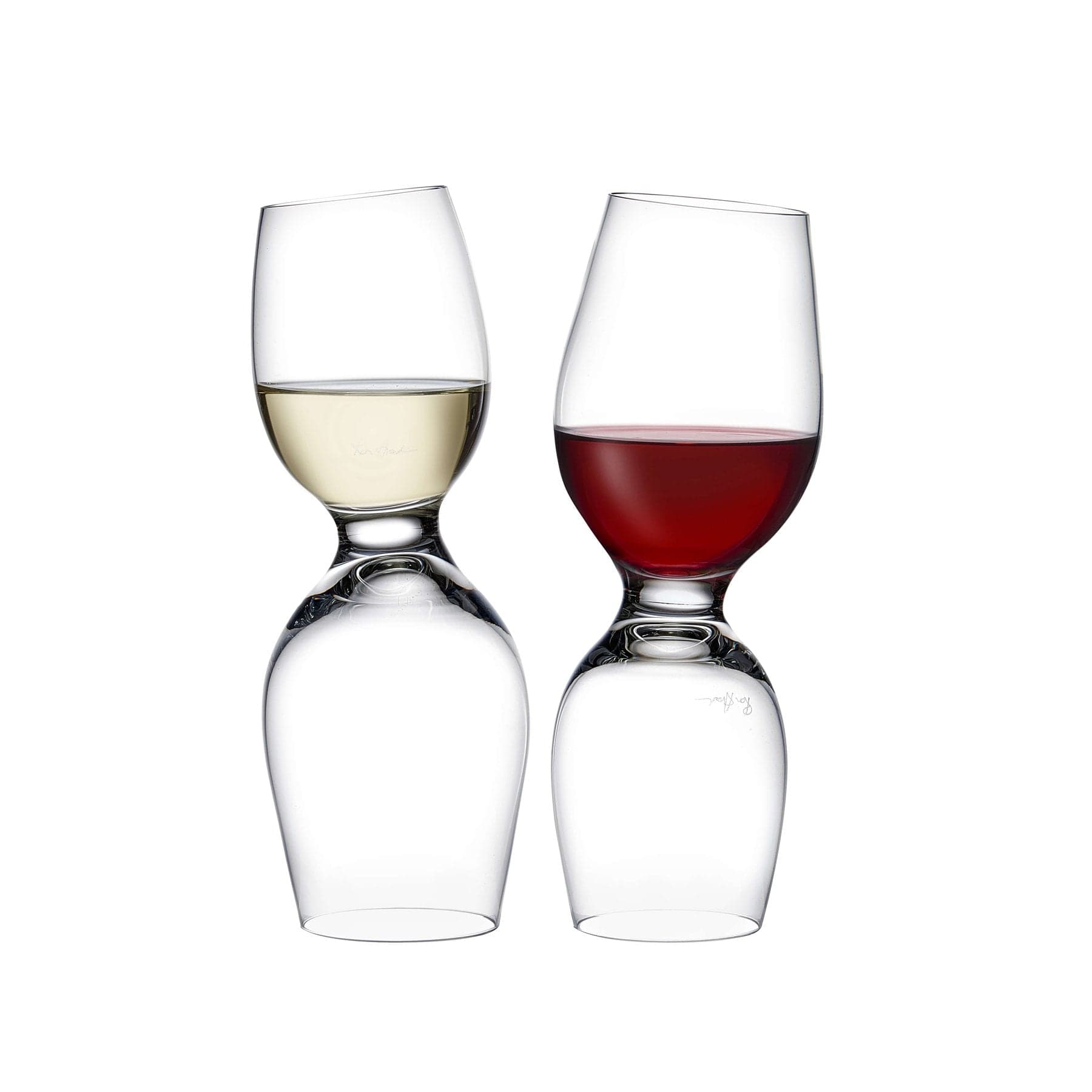 Red Or White Set of Two Wine Glasses