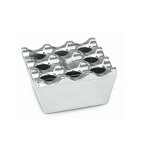 Kapp Square Cast Chrome Ashtray