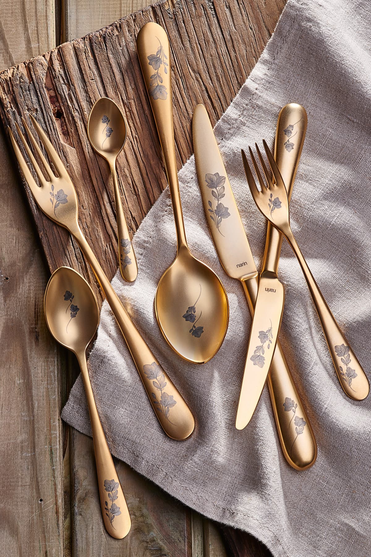 Epsilon Series - Matte Gold - Floral Pattern