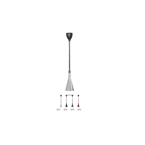 Table Conical Infrared Lift Lamp - Black