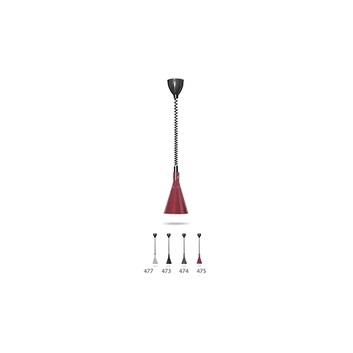 Table Conical Infrared Lift Lamp - Claret Red