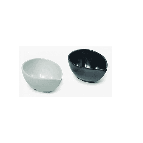 Kapp Melamine Tulip Presentation Plate - Black 10x7.5 cm
