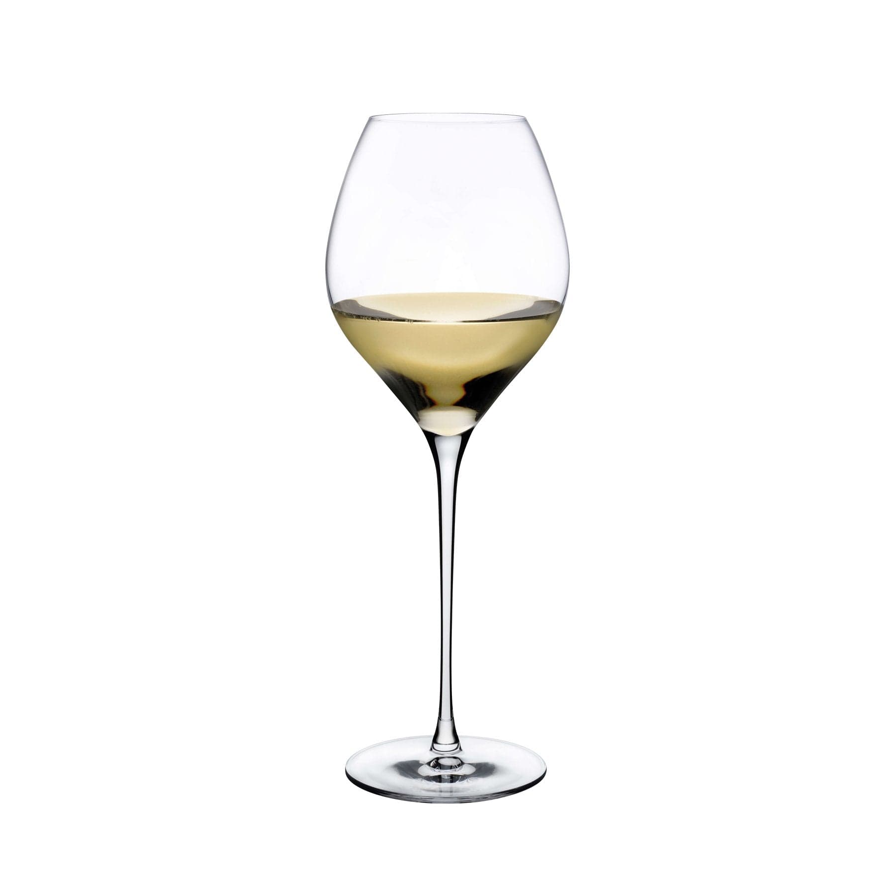 Fantasy Set of Two Tall White Wine Glasses
