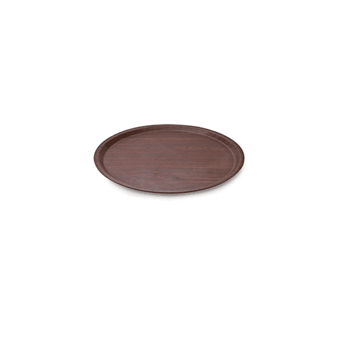 Kapp Round Kraft Tray – Mahogany 38 cm