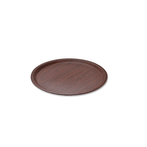 Kapp Round Non-Slip Kraft Tray - Mahogany 33 cm