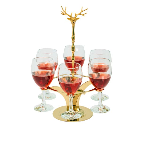 Guren 6-Glass Presentation Stand (Gold Deer)
