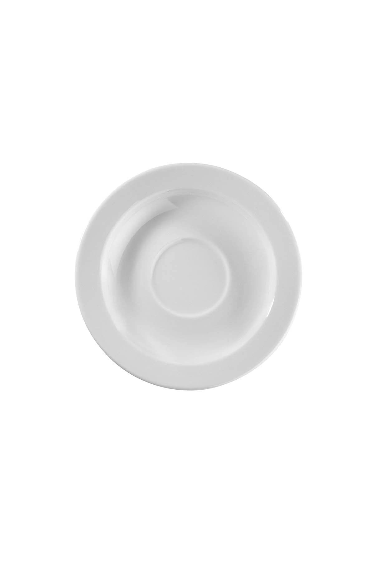 KUTAHYA PORCELAIN ANTALYA HOTEL TEA CUP WITH PLATE WHITE