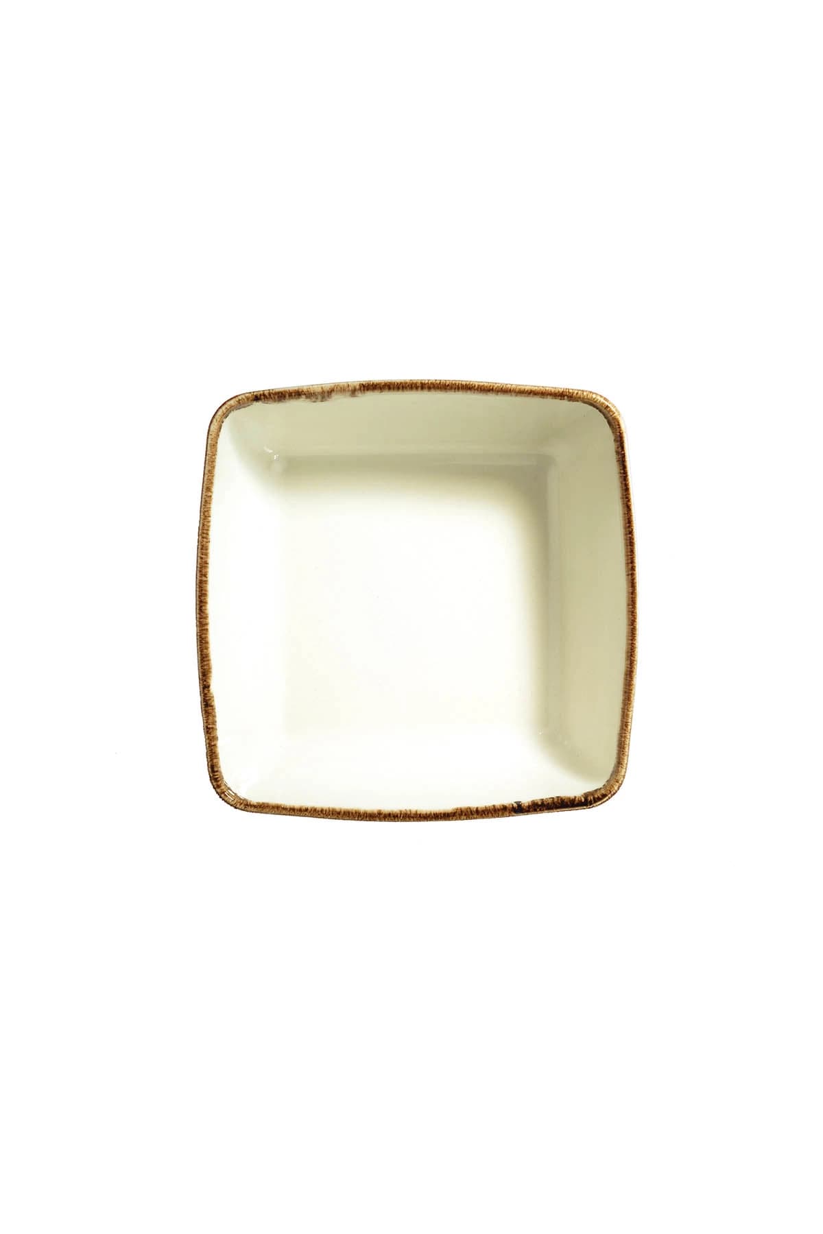 Kütahya Porcelain Bone Tan 13cm.Bowl Cream Netted