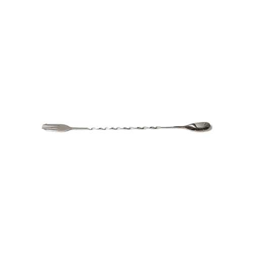 Biradli Twisted Bar Spoon with Garnish Fork (33cm)