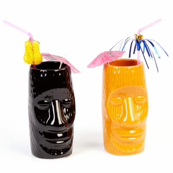Groovy Ceramic Tiki Mug - Brown Totem (600ml)