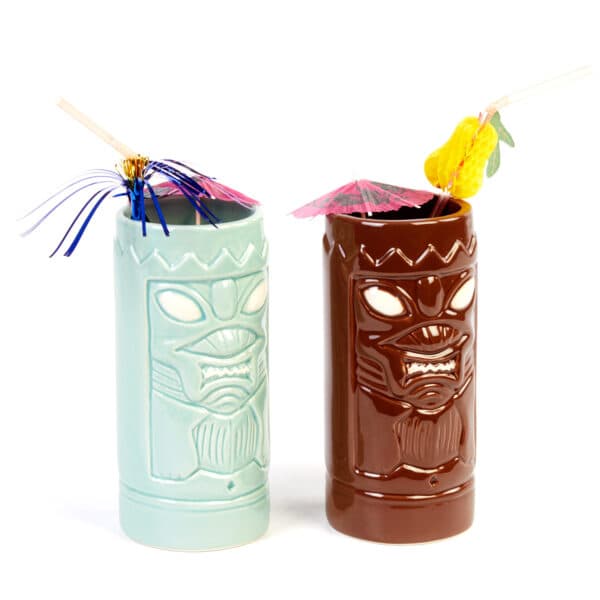 Groovy Ceramic Tiki Mug - Dark Green Totem (650ml)