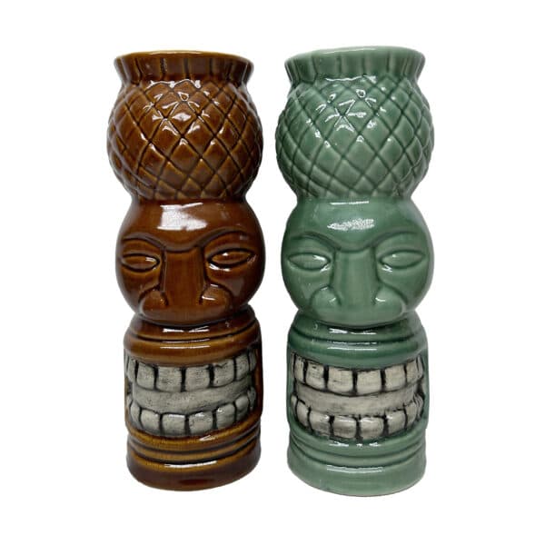 Groovy Ceramic Tiki Mug - Tall Green Totem (550ml)