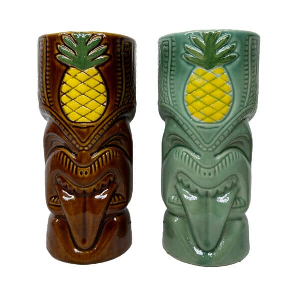 Groovy Ceramic Tiki Mug - Brown Totem Head (550ml)