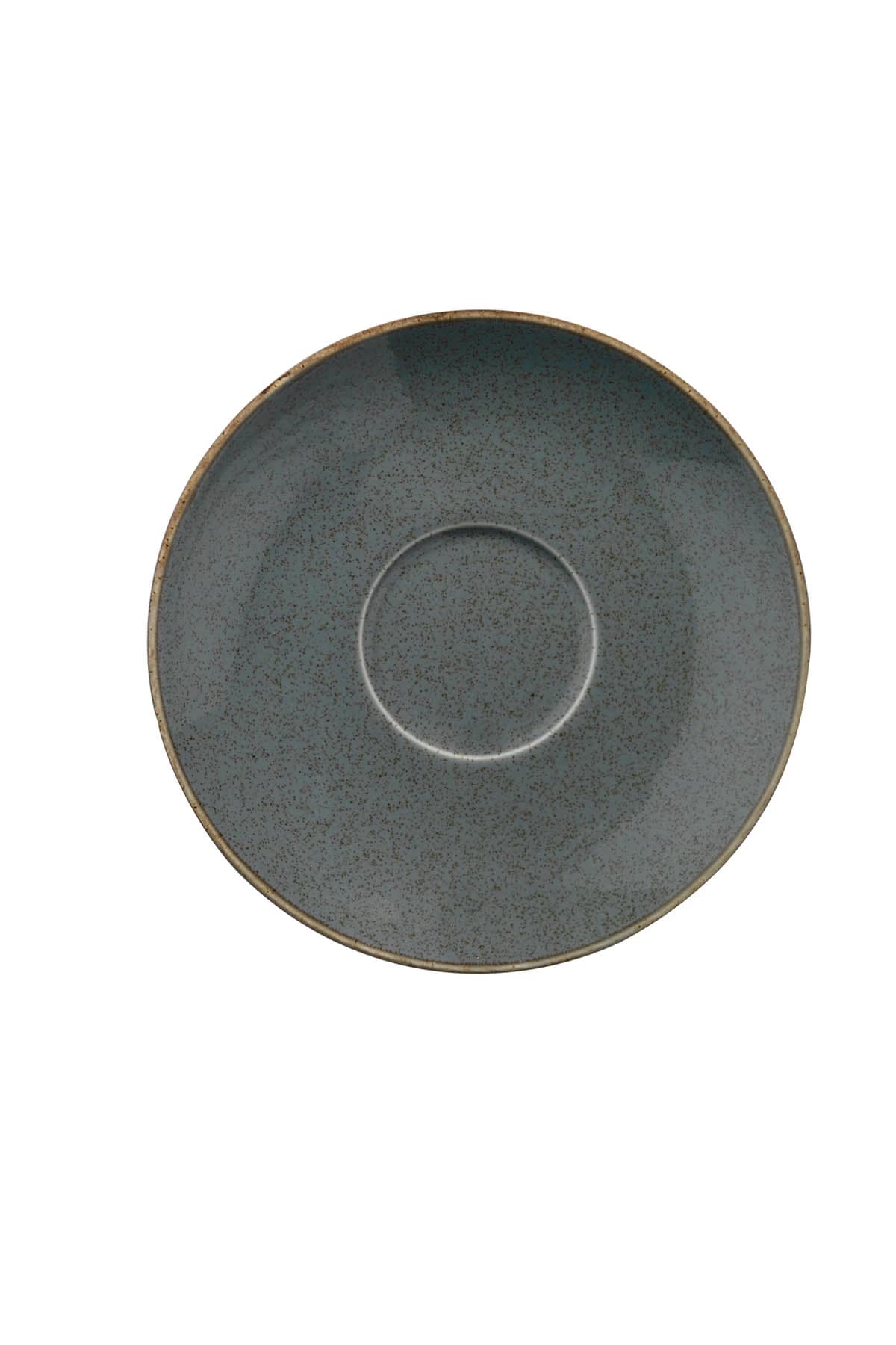 KUTAHYA PORCELAIN LİMA COFFEE PLATE PEARL 01 BLUE