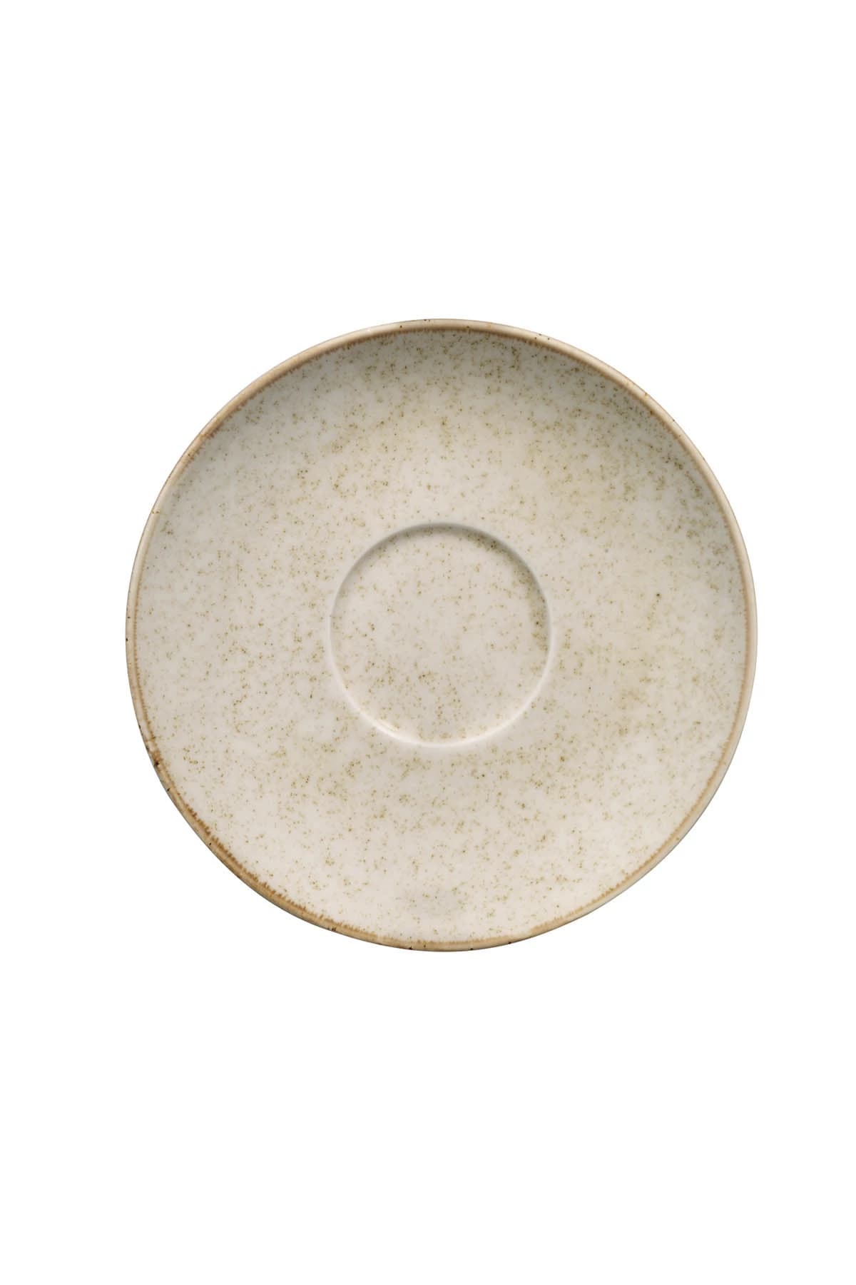 KUTAHYA PORCELAIN LİMA COFFEE PLATE PEARL 02 CINNAMON