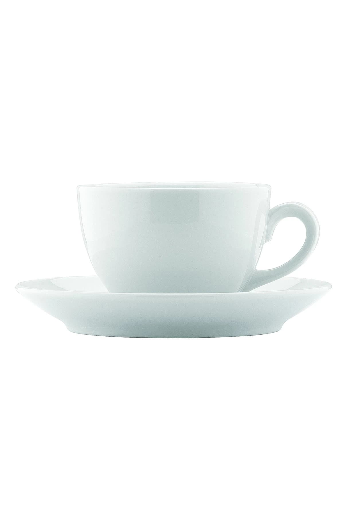 KUTAHYA PORCELAIN LİMA TEA CUP WITH PLATE WHITE