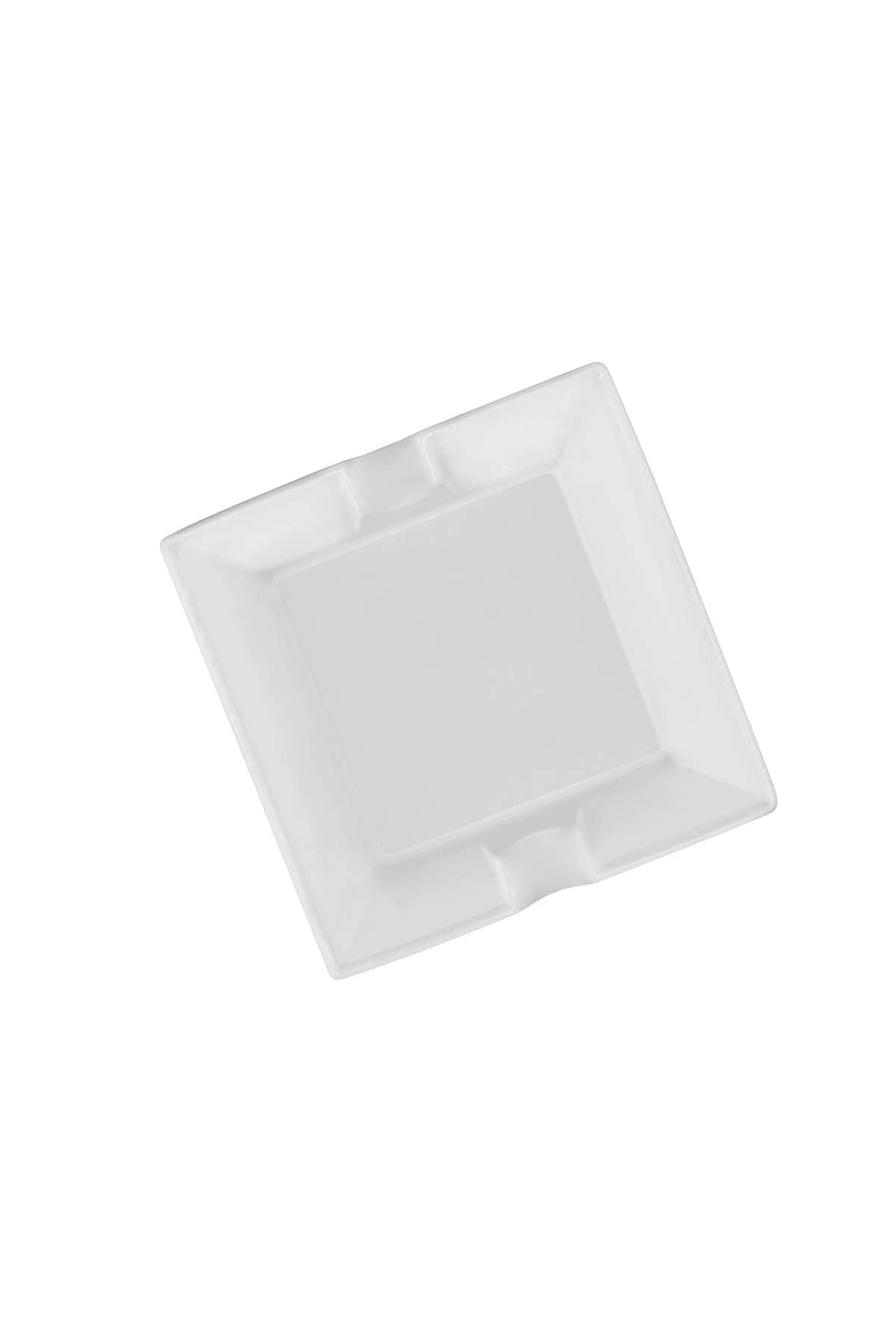 KUTAHYA PORCELAIN PERGE 18X18 CM.CIGAR ASHTRAY WHITE