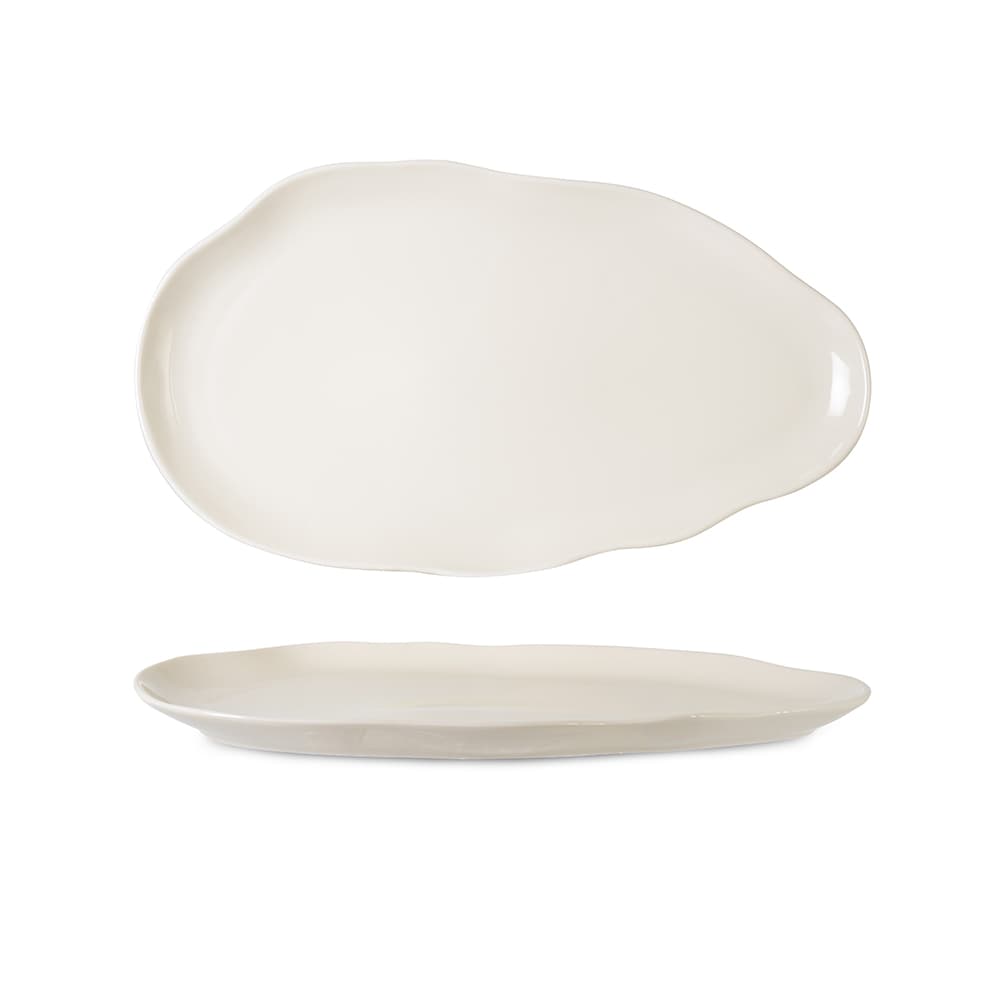 Kayla Cream Shallow Oval Plate
