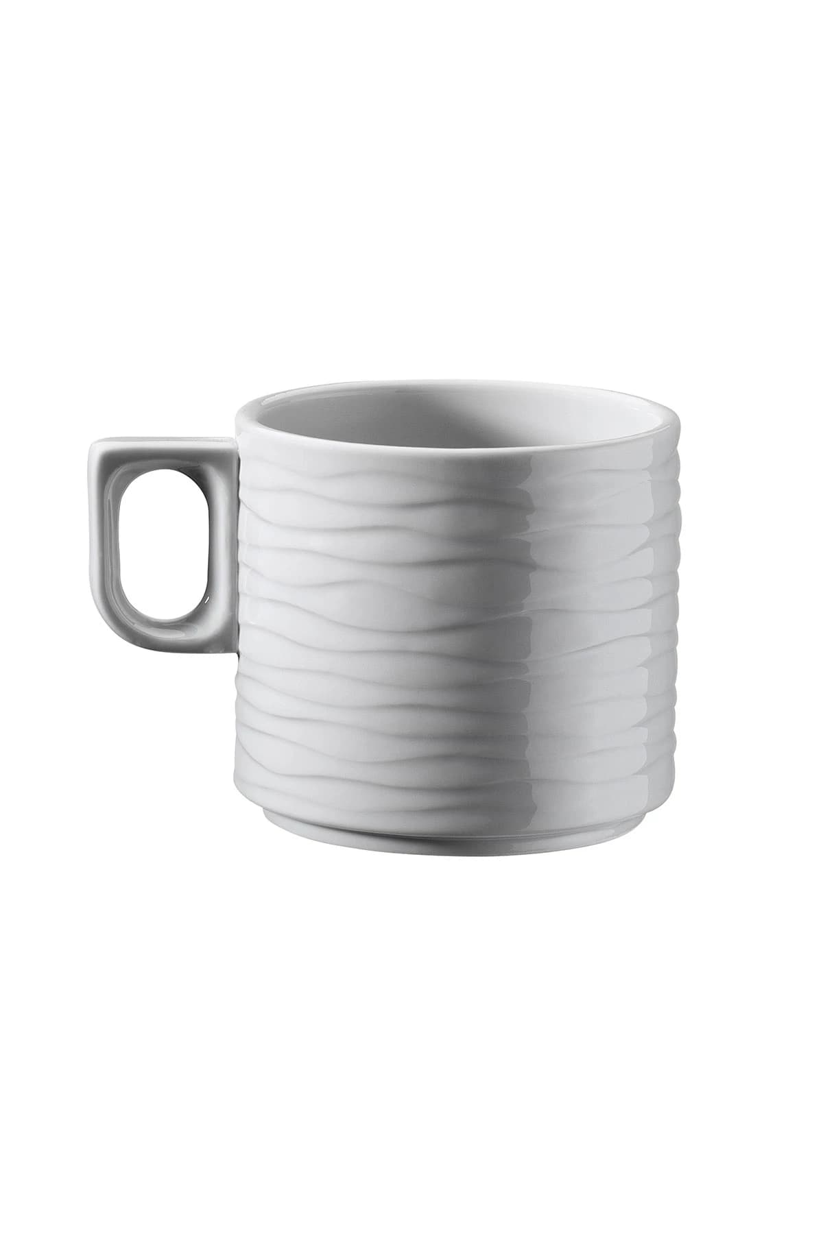 KUTAHYA PORCELAIN SEA WAVE ESPRESSO COFFEE CUP WHITE