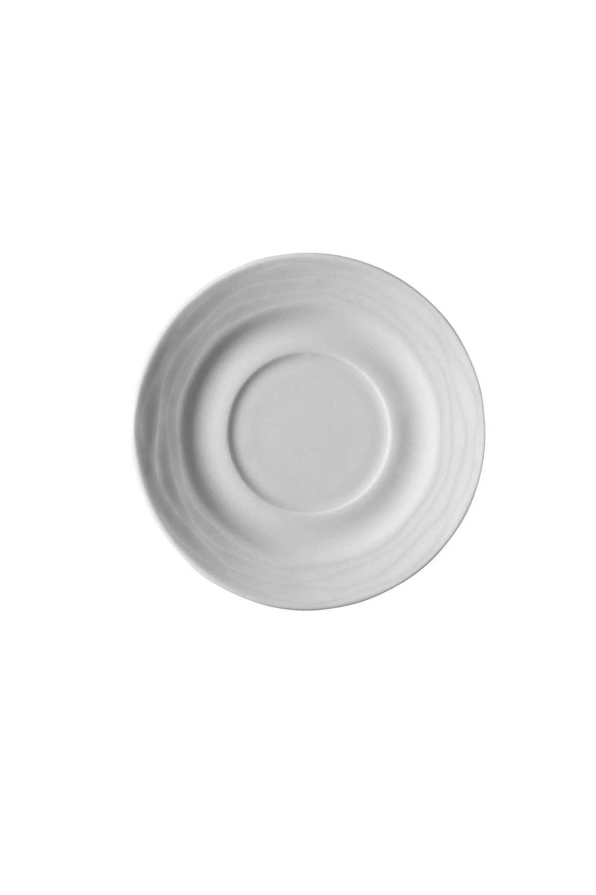 KUTAHYA PORCELAIN SEA WAVE COFFEE PLATE WHITE