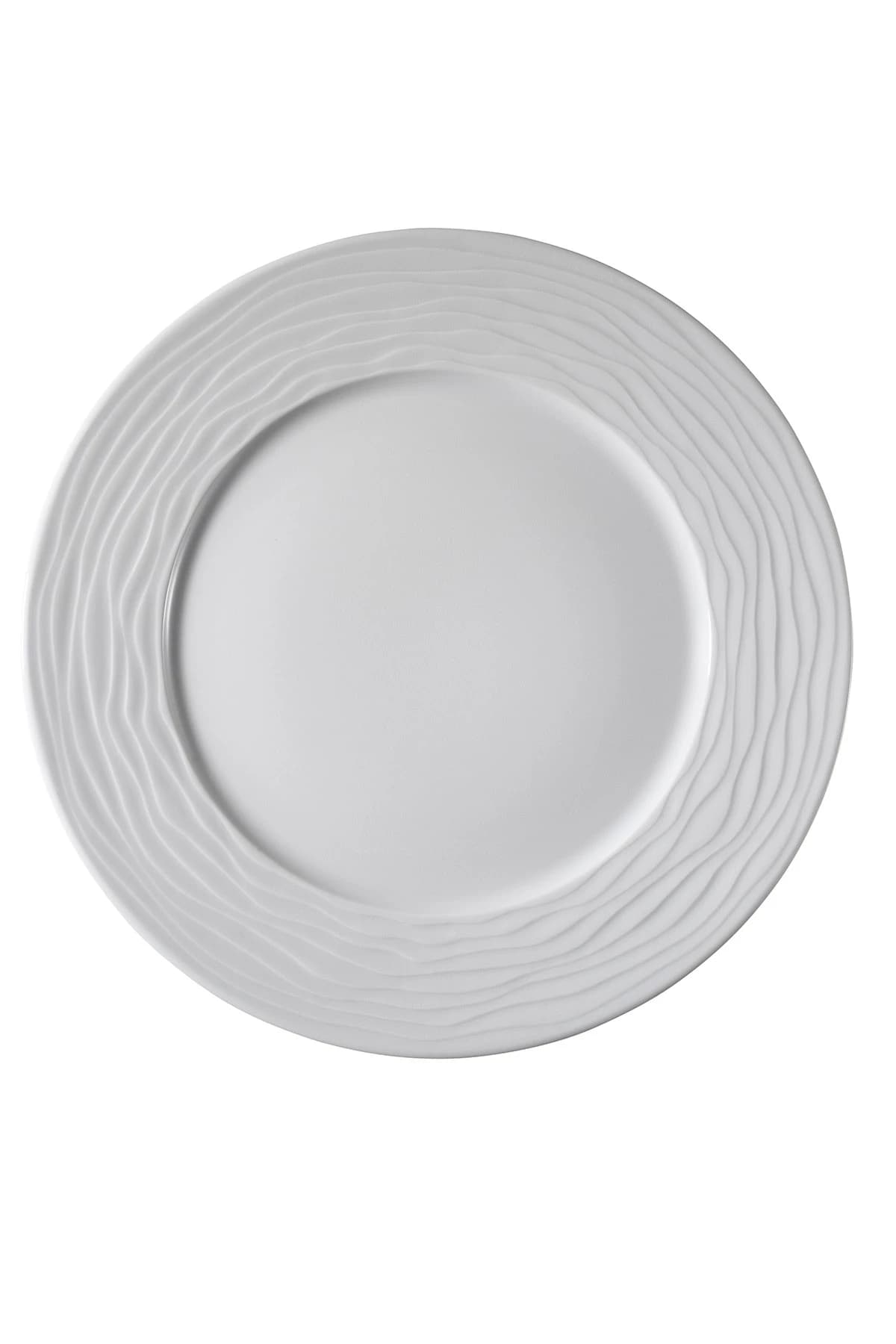 KUTAHYA PORCELAIN SEA WAVE 25 CM.FLAT PLATE WITHOUT DECORATION