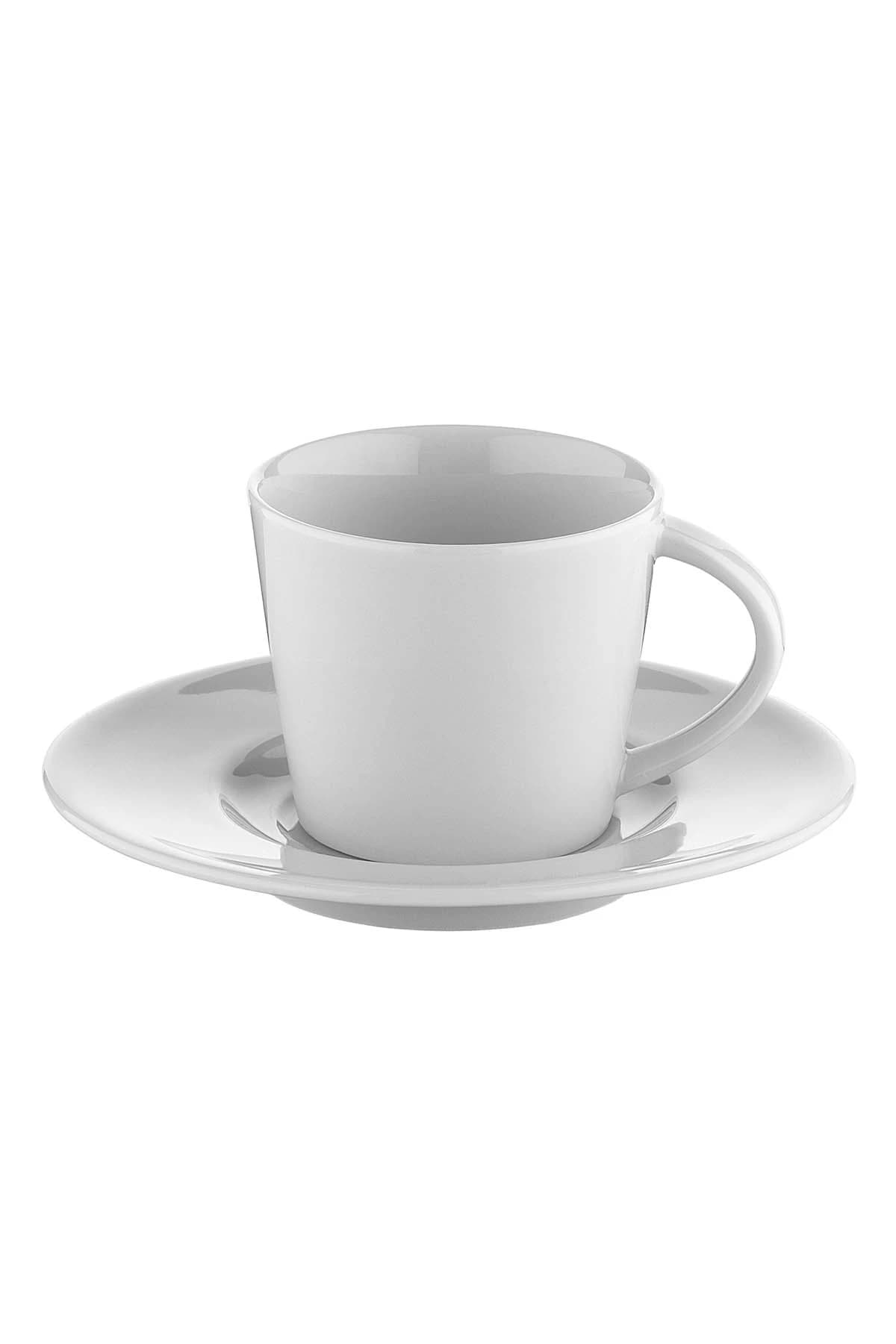 KUTAHYA PORCELAIN TOLEDO COFFEE CUP WITH PLATE WHITE