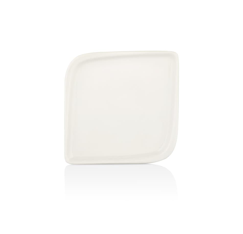 White Arel Square Plate 25 cm (19 x 19