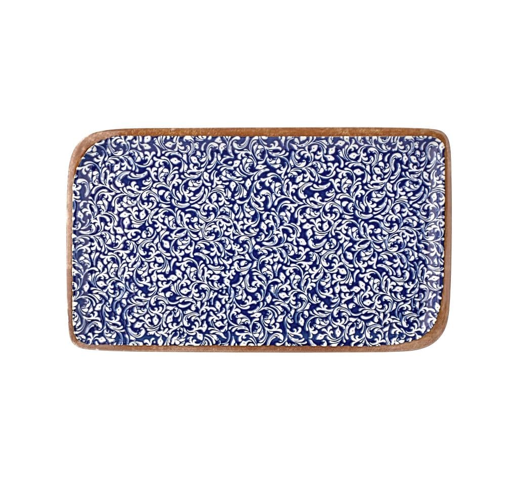 Edera Cobalt Arel Rectangular Plate 40 cm (36 x 21