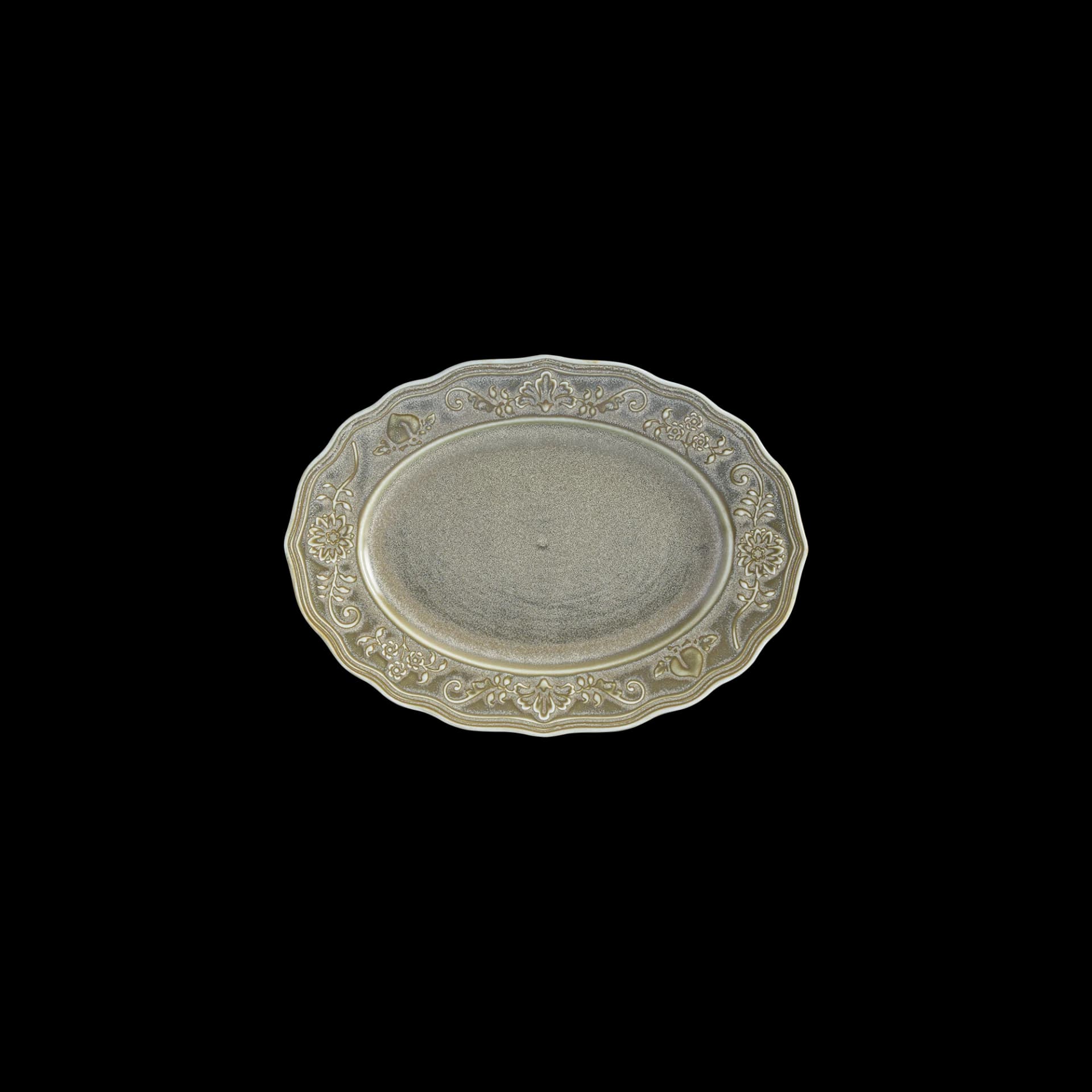 Ardena Green Oval Plate 24 cm
