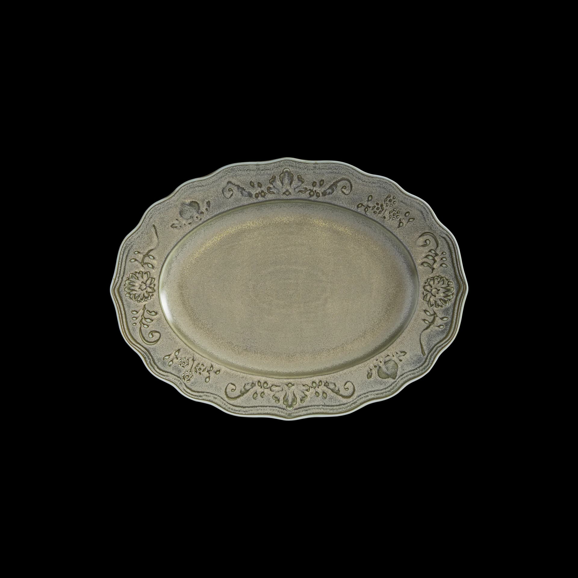 Ardena Green Oval Plate 32*24,2 cm