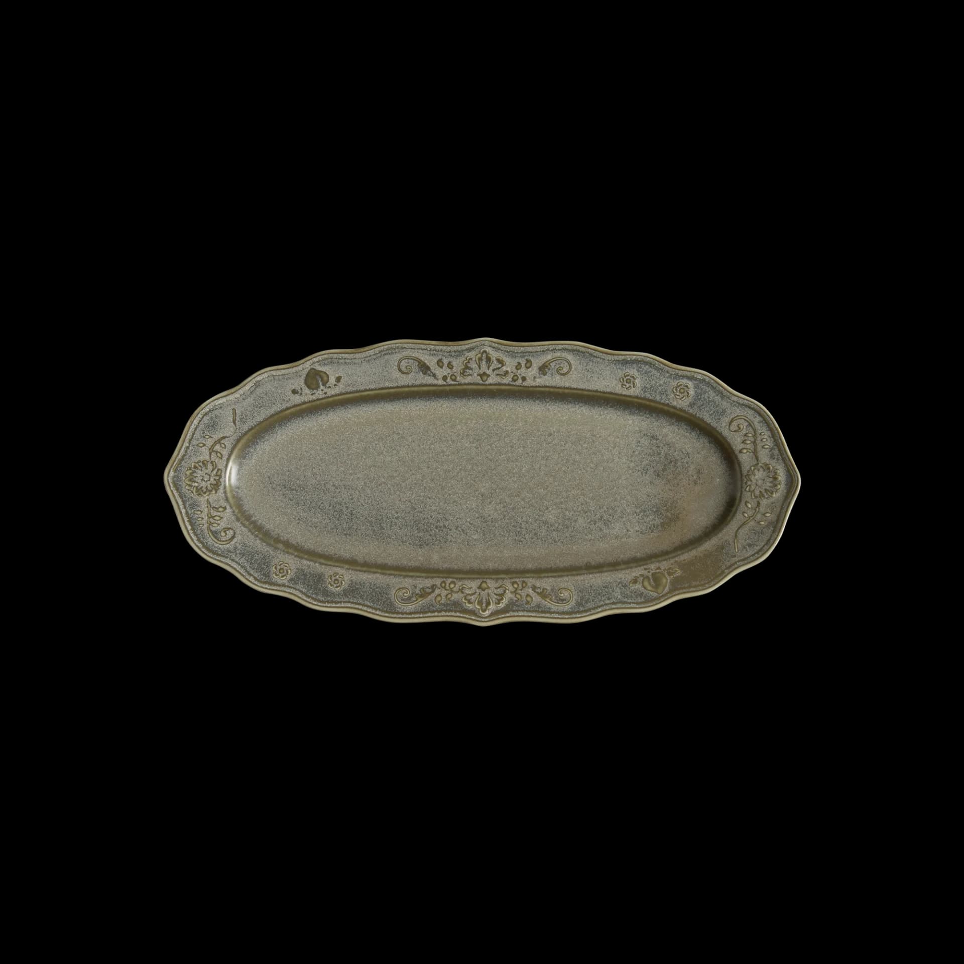 Ardena Green Oval Plate 36*16,5*2,5 cm