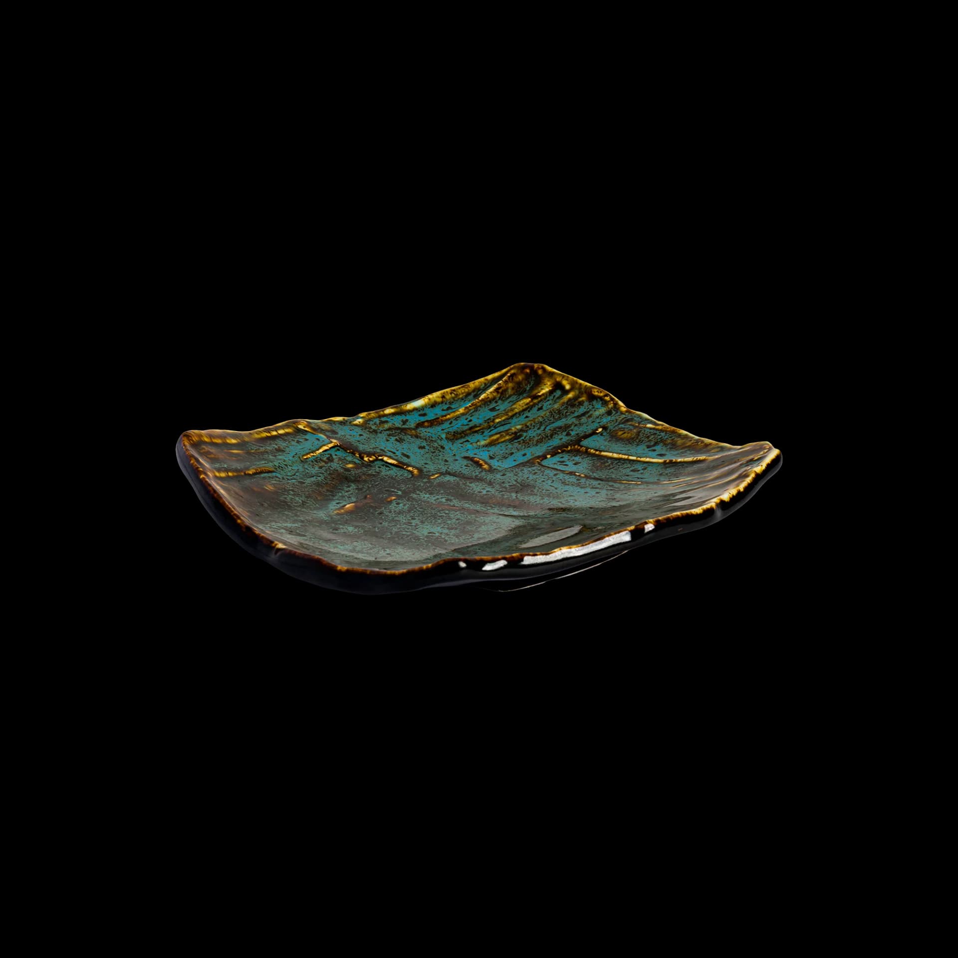 Wabi Blue Square Plate 17x17x3.7 cm