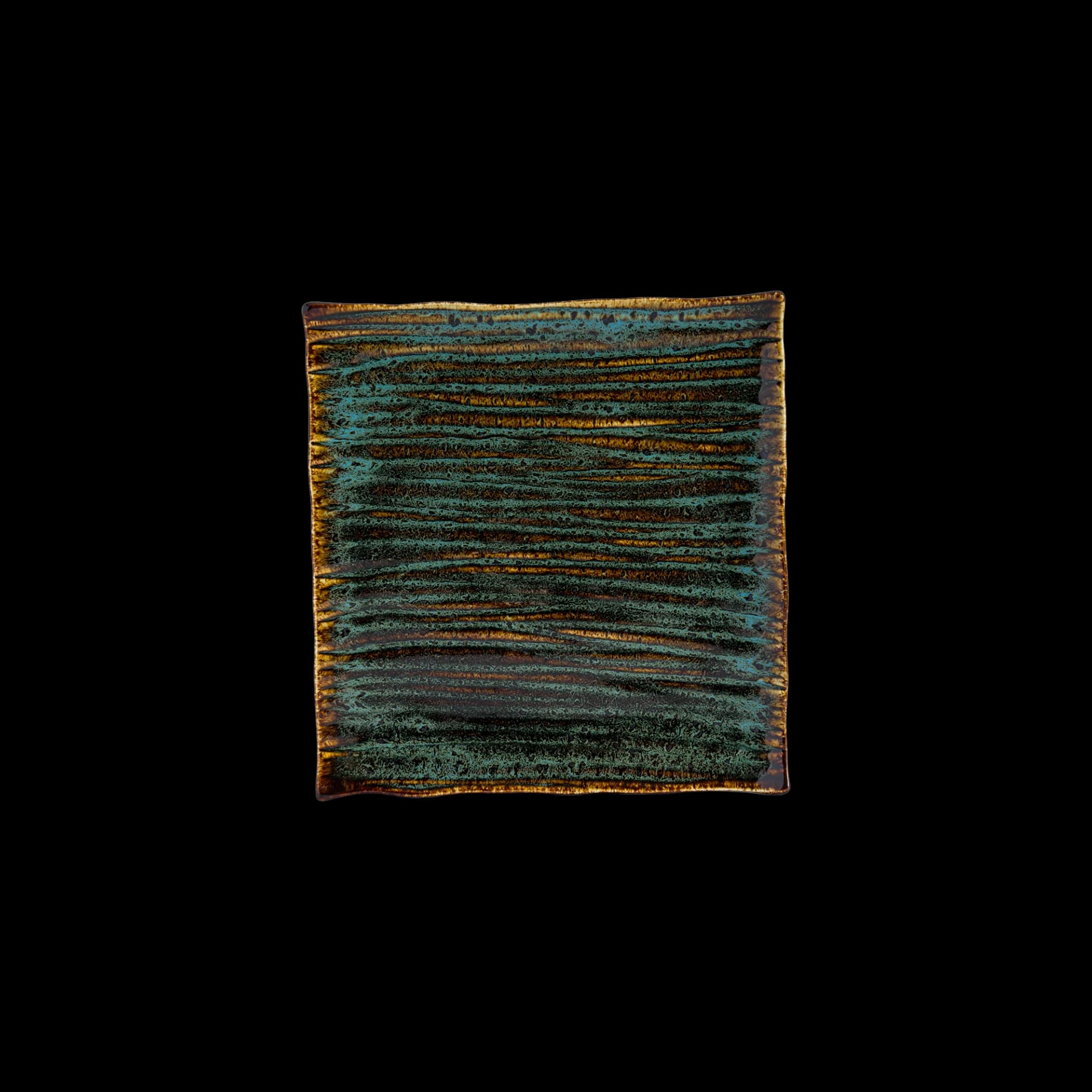 Wabi Blue Square Plate 25.5 x 24 x 2.7