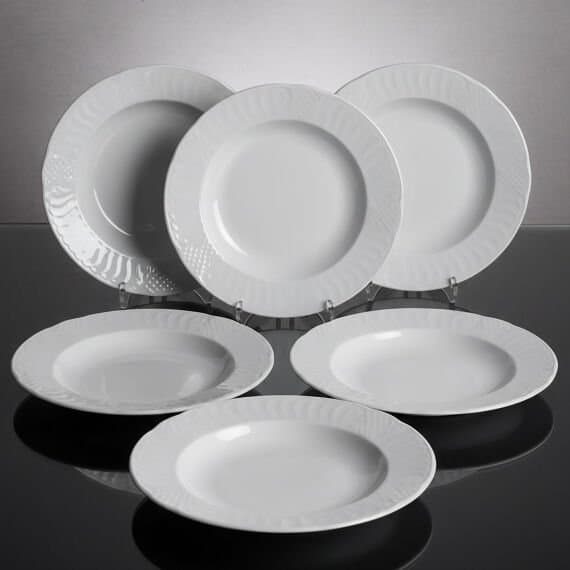 Sembol 6 Parça 22 cm Çukur Yemek Tabağı