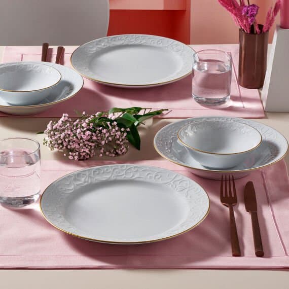 Bahar Dalı 6 Parça 25 cm Servis Tabağı Mat Gold