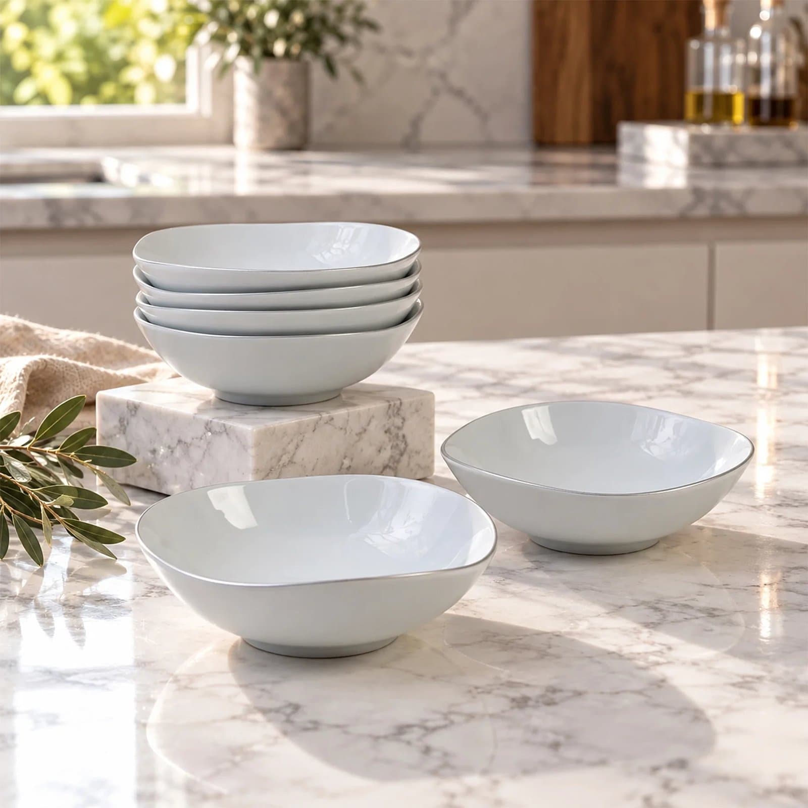 Roden 6 Parça 15 Cm Çorba Kasesi Gümüş Yaldız