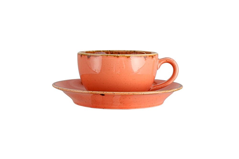 Porland Seasons Turuncu Tabaklı Çay Fincanı 250cc