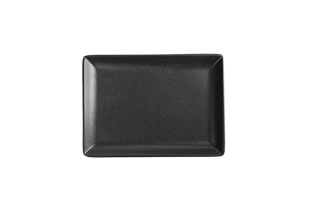 Porland Seasons Siyah Kahvaltı Tabağı 13x18cm