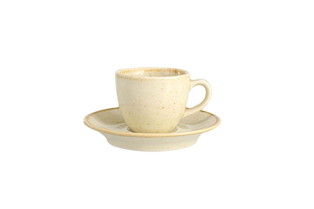 Porland Seasons Sarı Tabaklı Kahve Fincanı 80cc