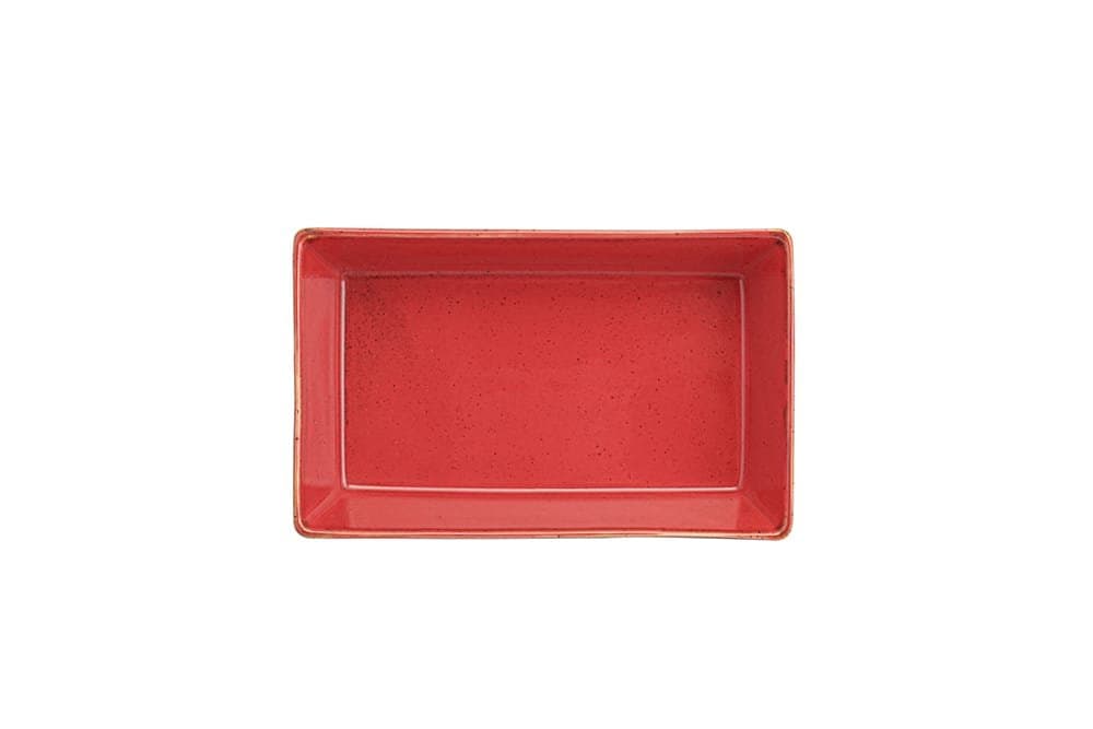 Porland Seasons Kırmızı Kahvaltı&Meze Tabağı 10x16cm