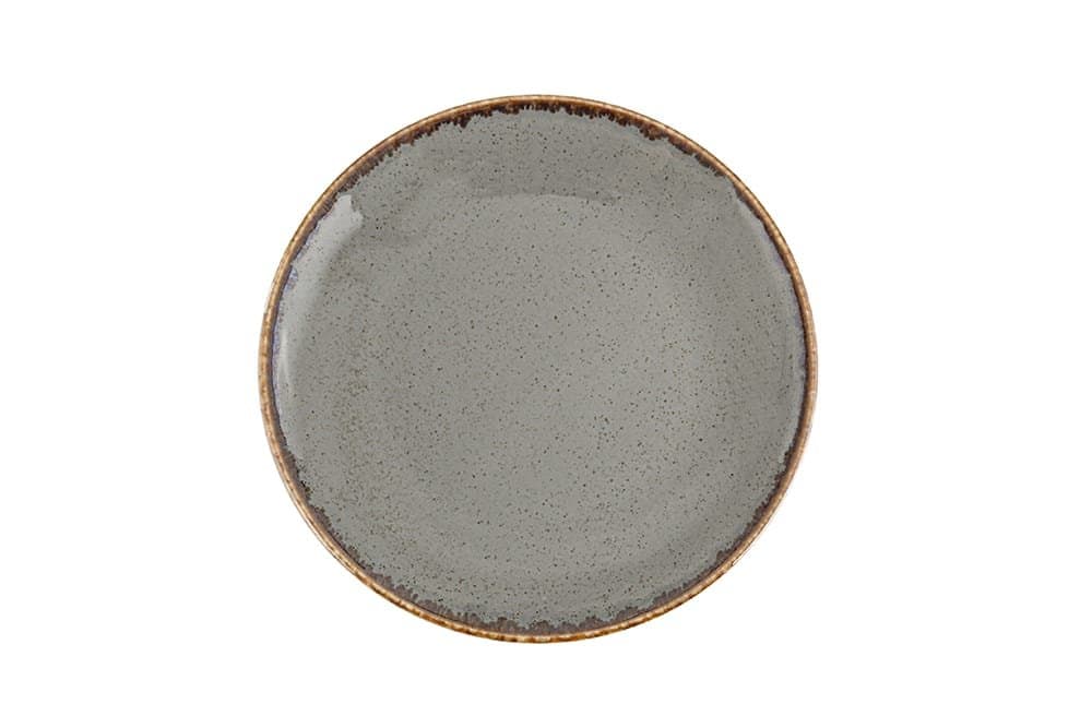 Porland Seasons Koyu Gri Düz Tabak 24cm