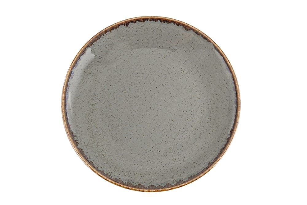 Porland Seasons Koyu Gri Düz Tabak 28cm