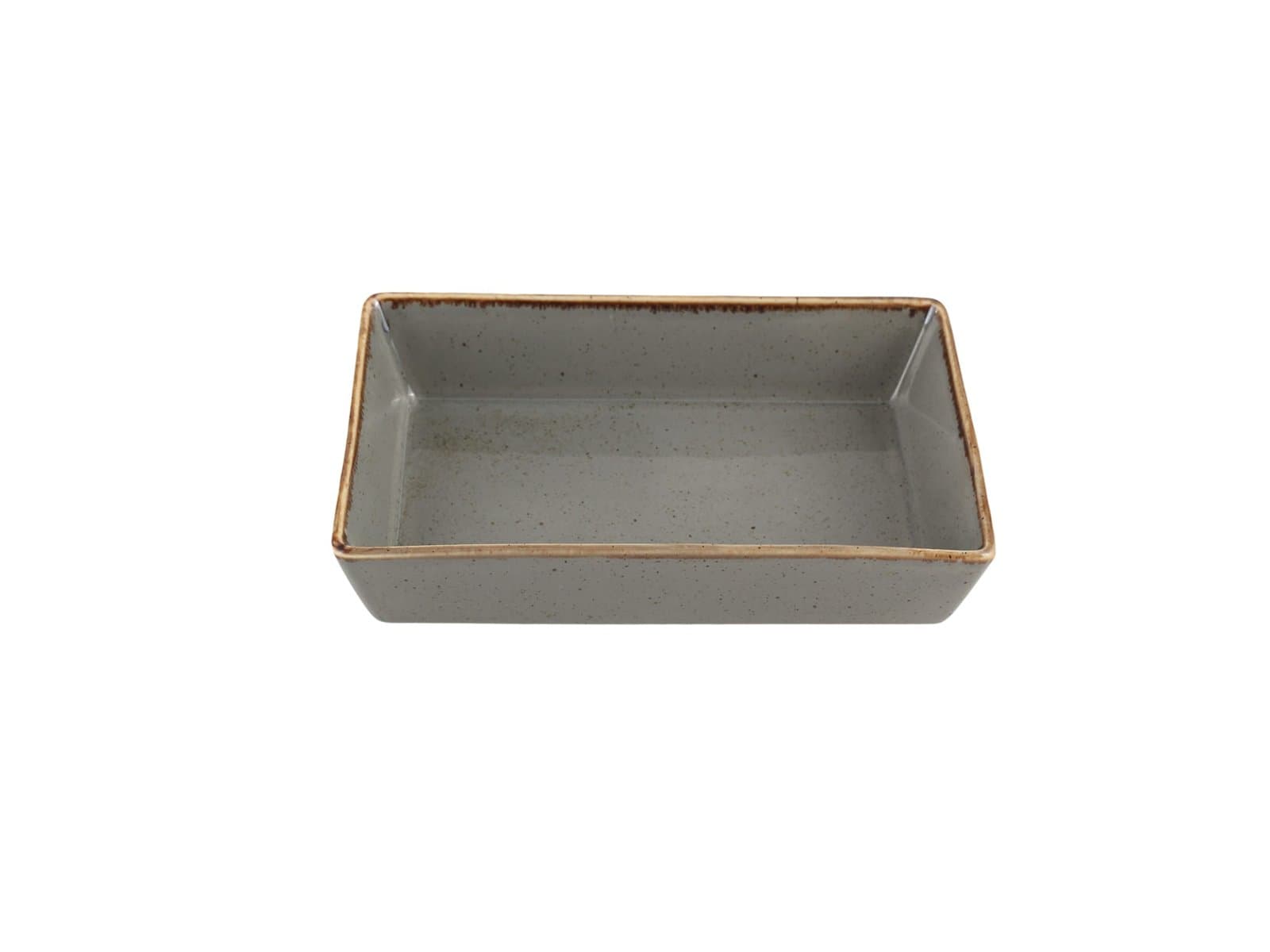 Porland Seasons Koyu Gri Kahvaltı&Meze Tabağı 8x14cm
