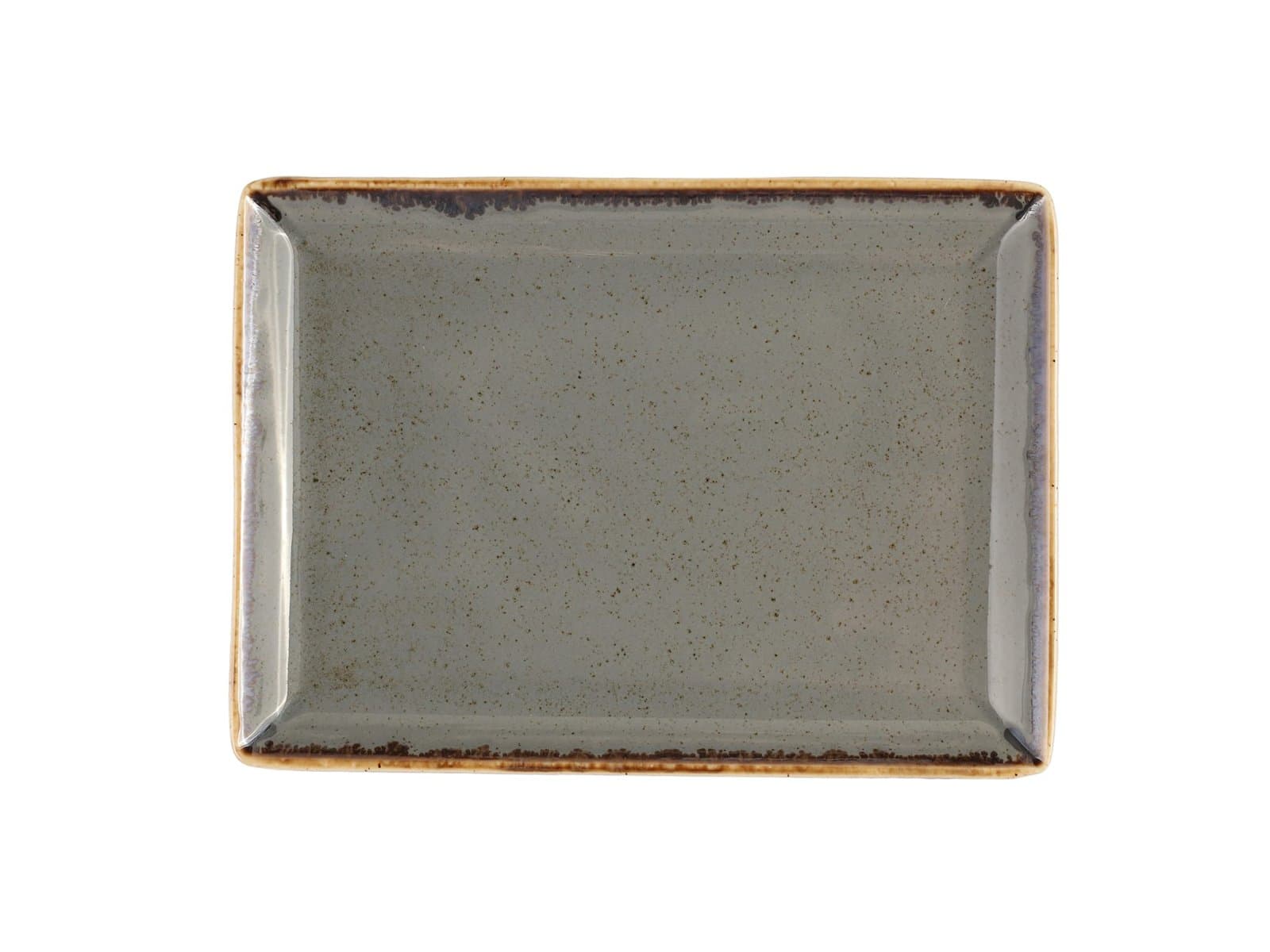 Porland Seasons Koyu Gri Kahvaltı Tabağı 13x18cm