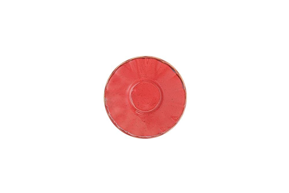 Porland Seasons Kırmızı Ergonomik Çay Tabağı 11cm