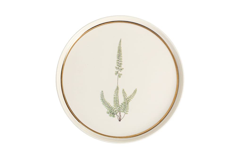 Porland Botanical Desen1 Düz Tabak 21cm