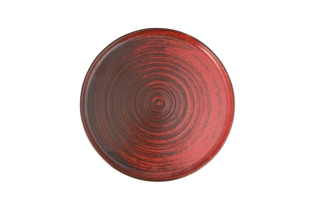 Porland Lykke Kırmızı Düz Tabak 24cm