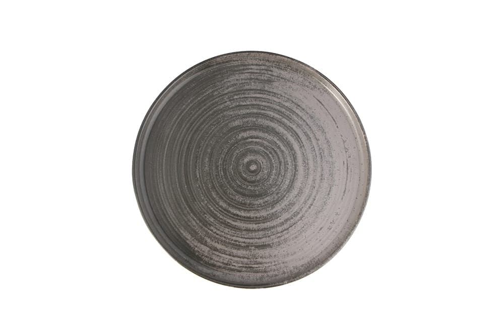 Porland Lykke Gri Düz Tabak 24cm