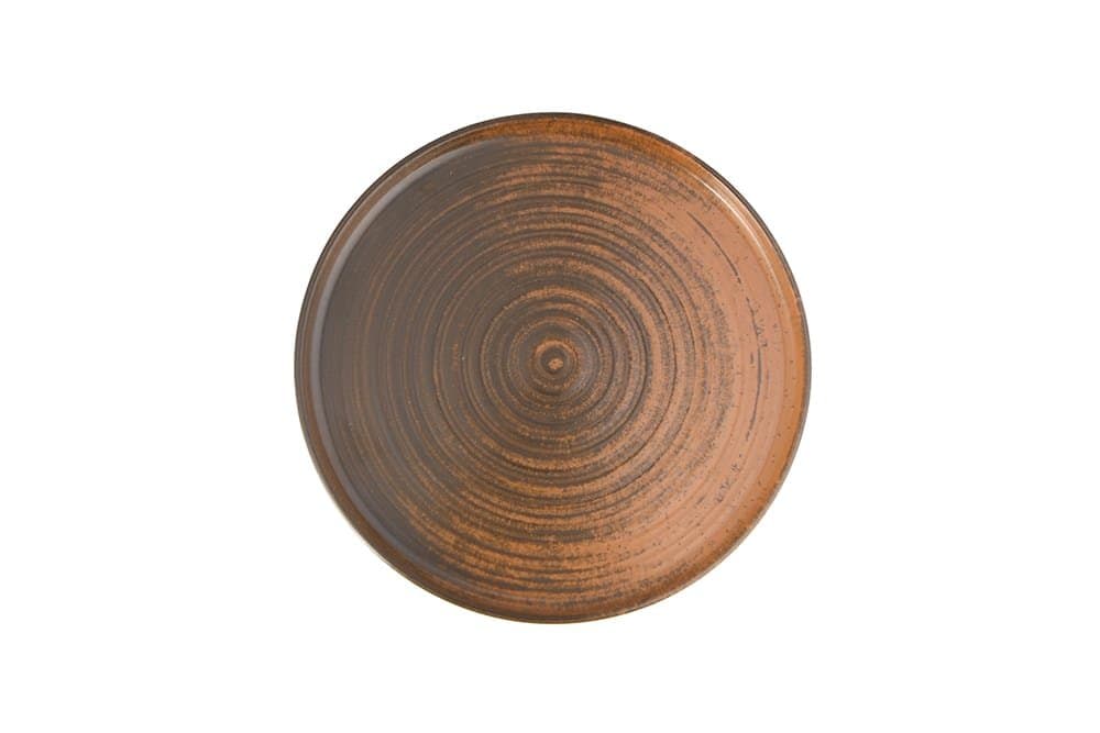 Porland Lykke Kahverengi Düz Tabak 24cm