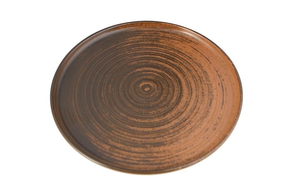 Porland Lykke Kahverengi Düz Tabak 27cm